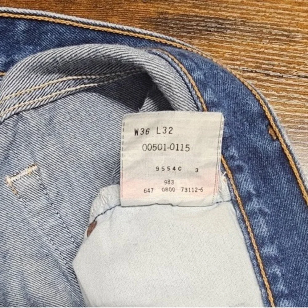 Vintage 00' Levis‎ 501xx Men's Size 34x30 Blue Straight Denim Jeans Y2K